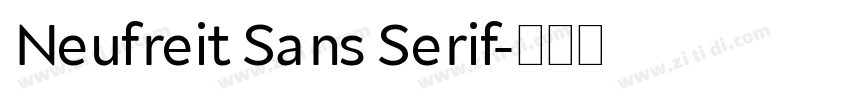 Neufreit Sans Serif字体转换